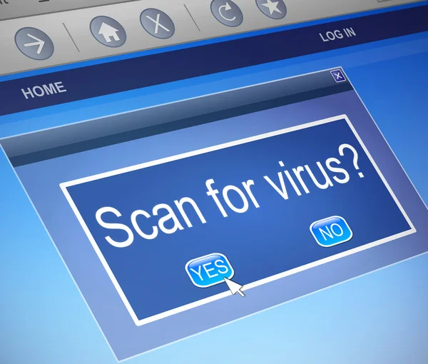 Virus scan koncept. — Stockfoto