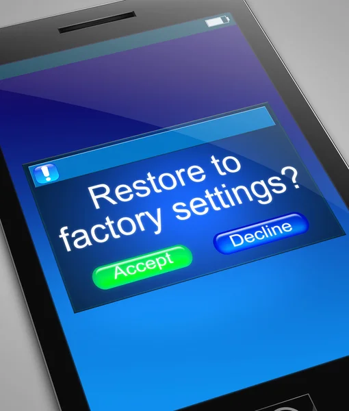 Restore to factory settings. — Stock Photo, Image