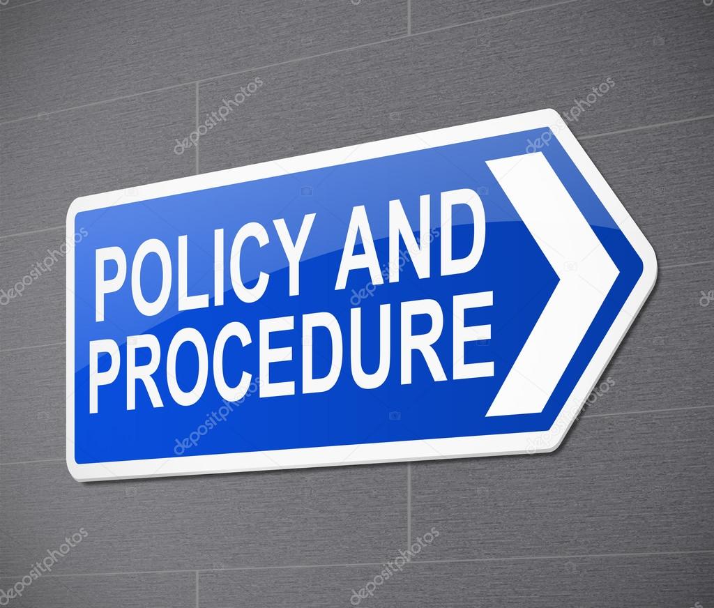 Policy and procedure concept.