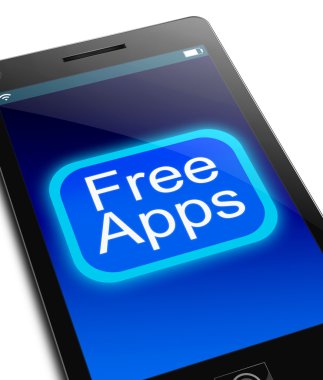 ücretsiz apps kavramı.