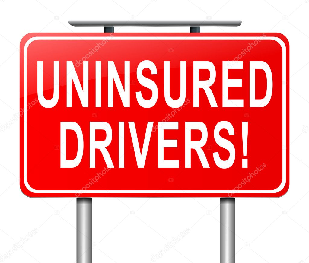 Uninsured drivers concept.