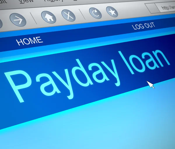 PAYday LOANS. — 图库照片