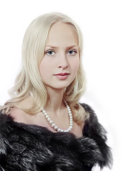 Крупним планом портрет блондинки — стокове фото