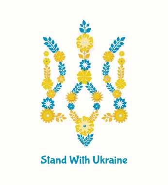 Ukrayna kavramının arkasında dur. Çiçek desenli Ukrayna mızrağı. Ukrayna 'ya barış için dua et. Kyiv 'i Rusya' dan kurtar.
