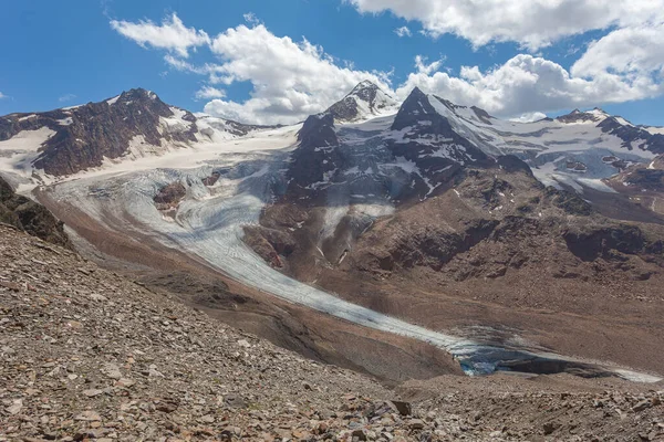 Panorama du glacier Vallelunga avec le front qui s'effondre — Photo