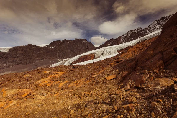 Vue Majestueux Vallelunga Glacier Séracs Glacier Est Recul Rapide Causé — Photo