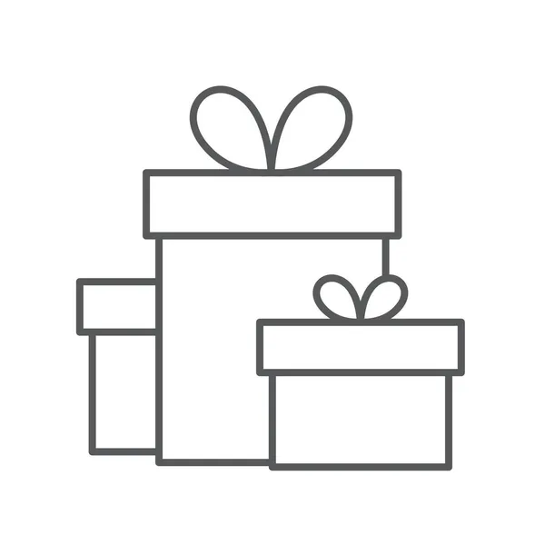 Trois boîte cadeau vectoriel simple. — Image vectorielle