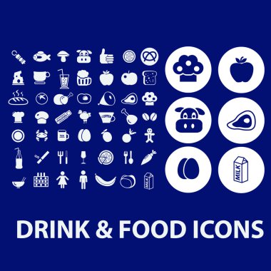 İçki, yiyecek Icons set