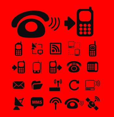 icone telefono, segni, vettoriale illustrazioni