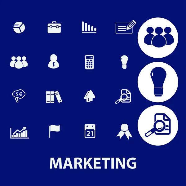 Marketing, icone di gestione — Vettoriale Stock