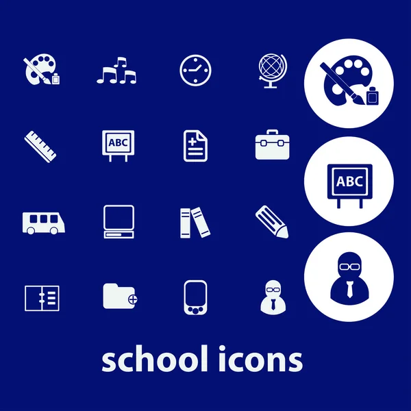 Set di icone della scuola, vettore — Vettoriale Stock