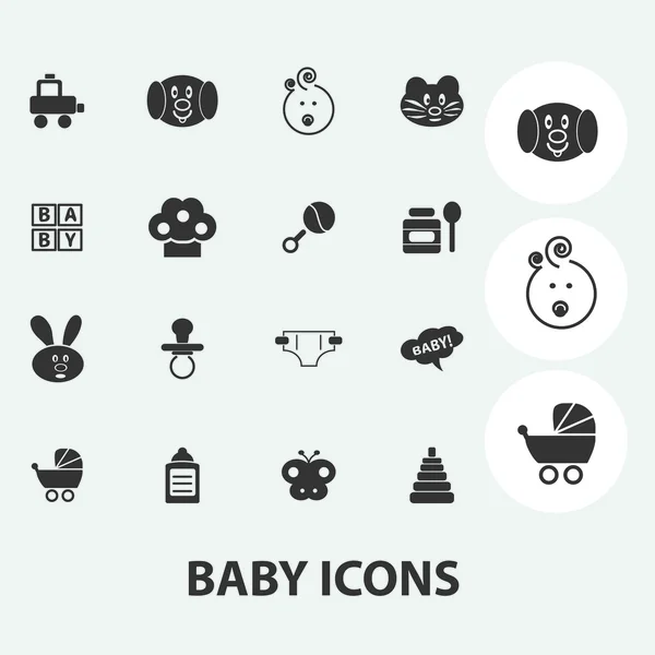 Baby pictogrammen instellen, vector — Stockvector