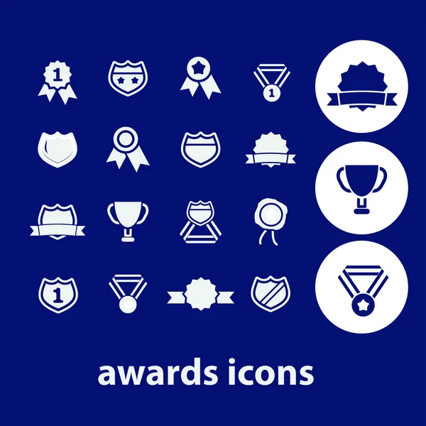 Нагороди, перемога, ікони переможців — стоковий вектор