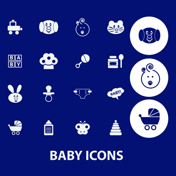 Baby, kinderen, speelgoed pictogrammen — Stockvector