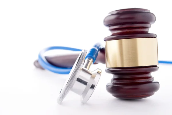 Gavel and stethoscope — Stock Photo, Image