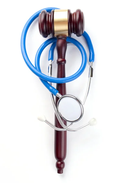 Gavel and stethoscope — Stock Photo, Image