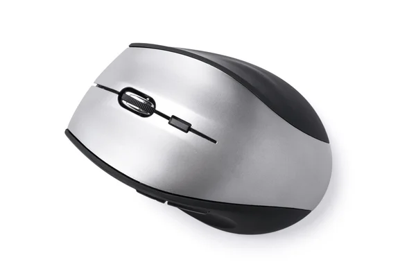 Silver computer mouse — Stock Photo, Image