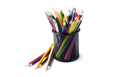 sepet içinde kalemler