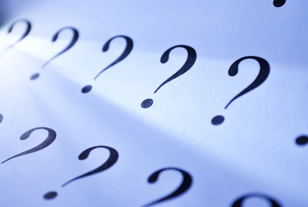 Three question marks — Stock Photo, Image
