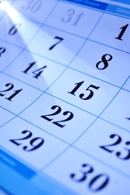 Calendar dates clipart