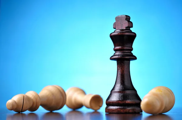 Победа в шахматах — стоковое фото