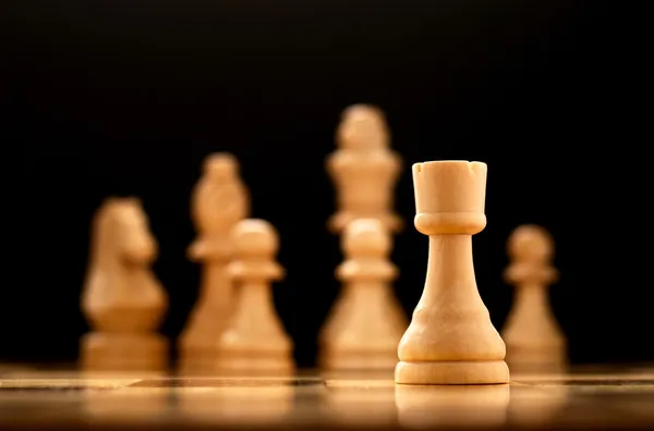 Single pawn on a chessboard — Stock Photo, Image