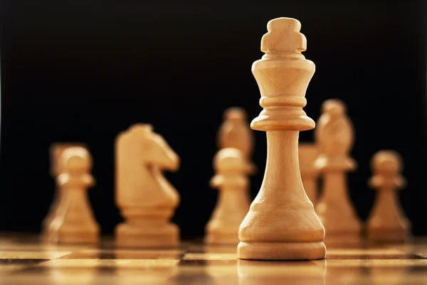 The winner - a king chess piece — Stock Photo, Image