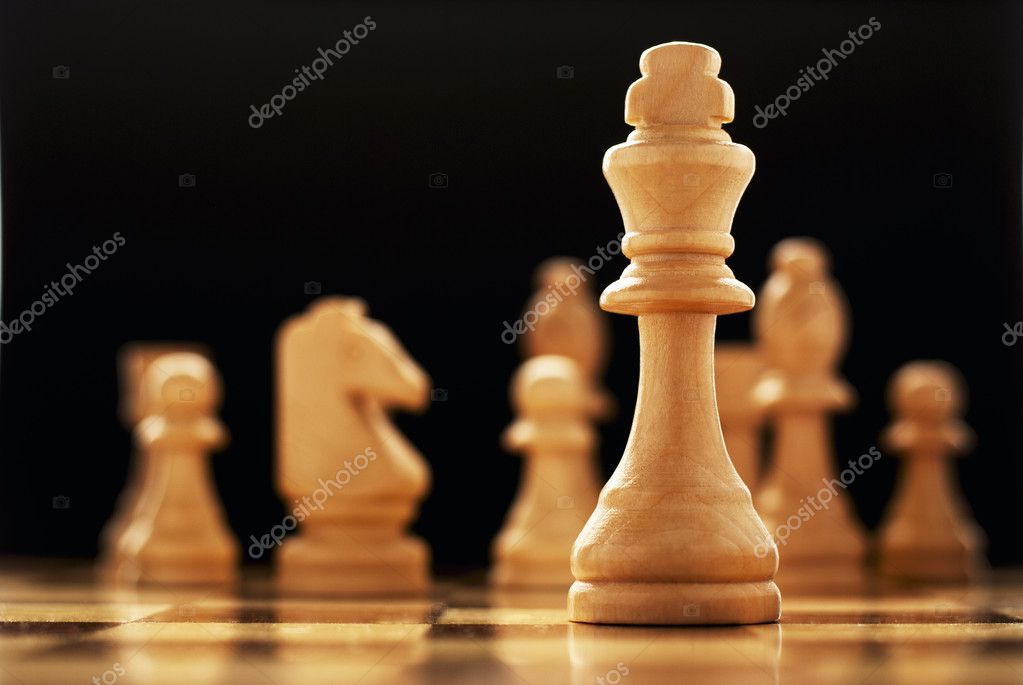rei vencedor e xadrez do protetor - Stockphoto #8165376