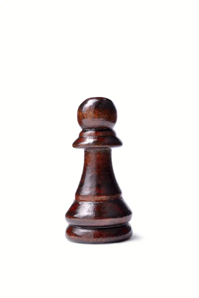 Šachy-černý pěšec kus — Stock fotografie