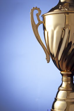 Close up of a silver trophy clipart
