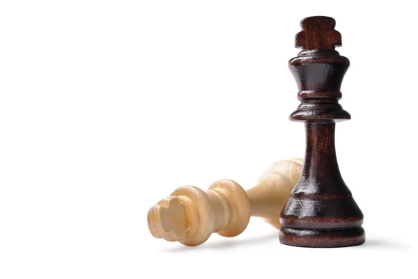 Two king chess pieces with copyspace — Stock Photo, Image