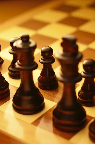 A játék a sakk gyalog — Stock Fotó