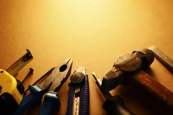 Sepia toned image of a toolkit — Stock Photo, Image