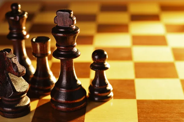 Chess pieces on a chessboard — Stock Photo, Image