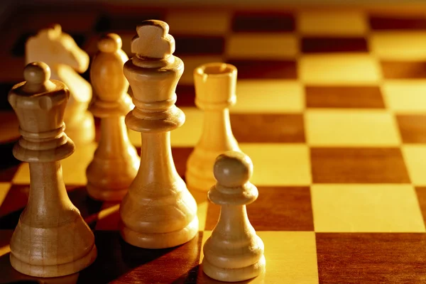 Rei e rainha do xadrez — Fotografia de Stock