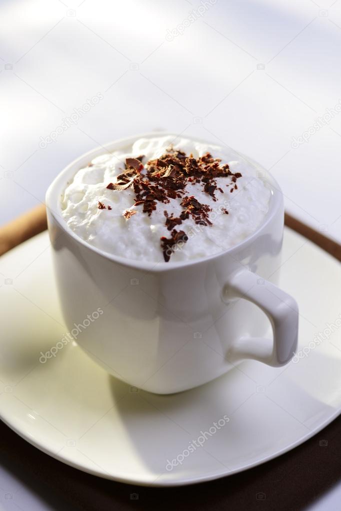 Delicious cup of cappuccino coffee