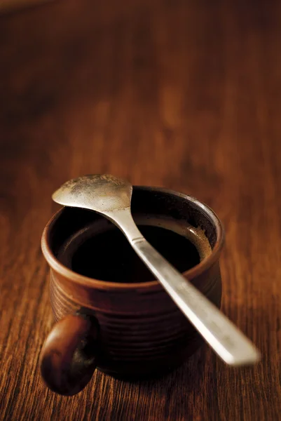 Filiżanka gorącej kawy espresso — Zdjęcie stockowe