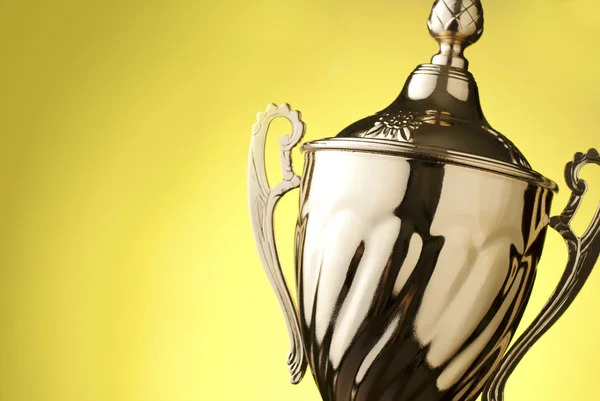 Close up of a silver trophy — Stock Photo, Image