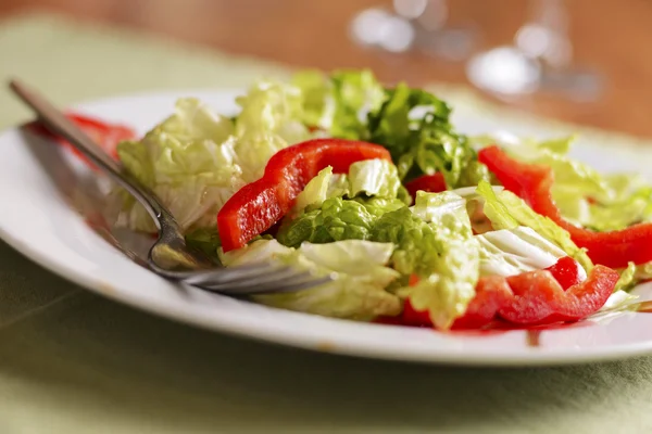 Färsk sallad och paprika sallad — Stockfoto