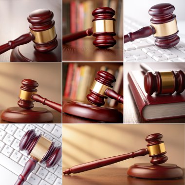 set of images of the gavel clipart