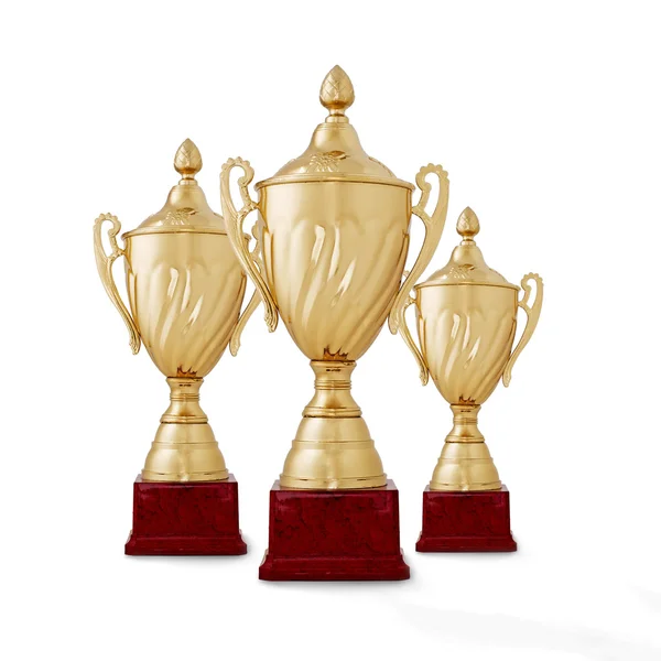 Three championship trophies — Stock Photo, Image