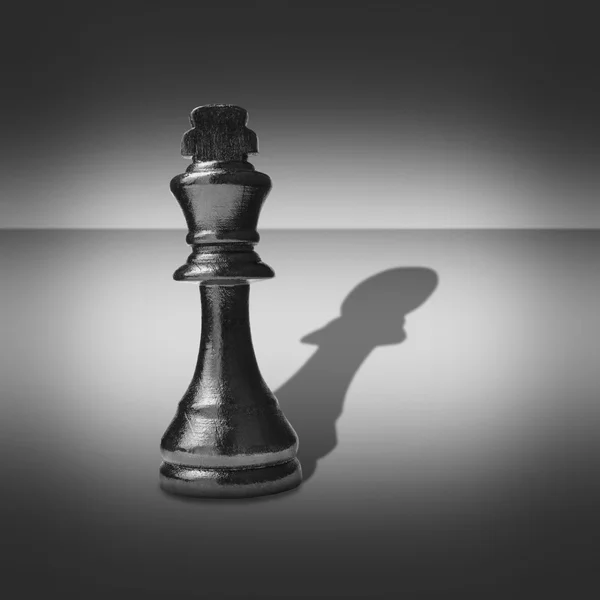 Black and white image of a chess piece