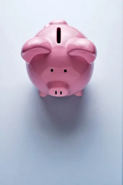 Pink ceramic piggy bank — Stock Photo, Image