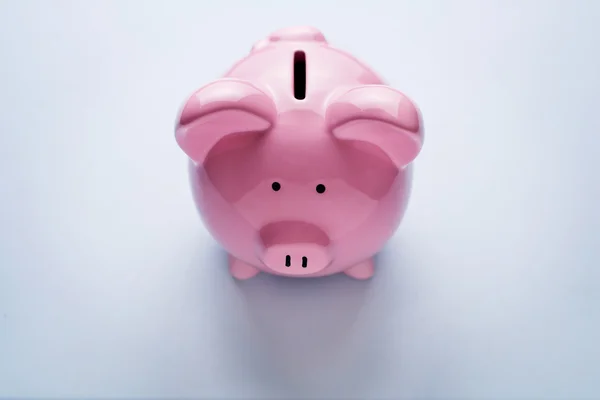 Pink ceramic piggy bank — Stock Photo, Image