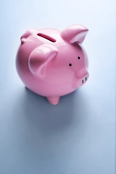 Pink ceramic piggy bank Stock Picture