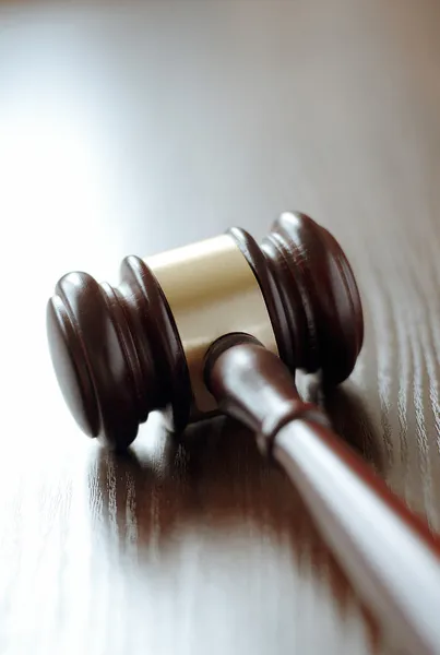 Wooden judges or auctioneers gavel — Stock Photo, Image