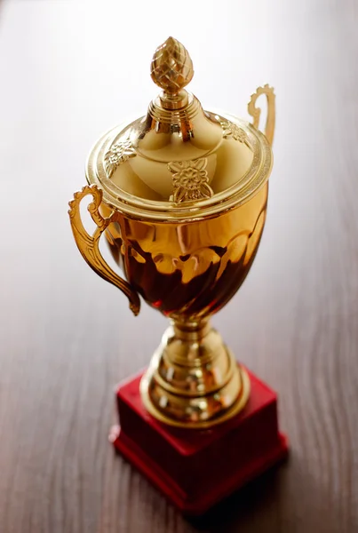 Gold trophy cup — Stock Photo, Image