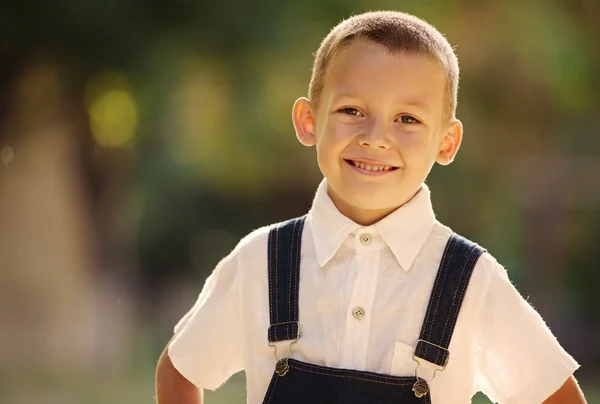 Smiling happy confident little boy — Stock Photo, Image