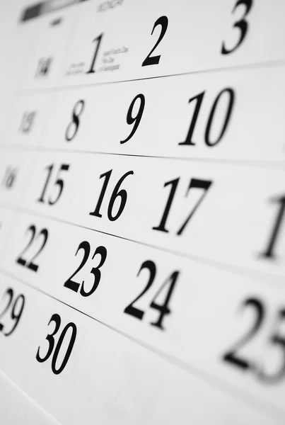 Calendario con date — Foto Stock