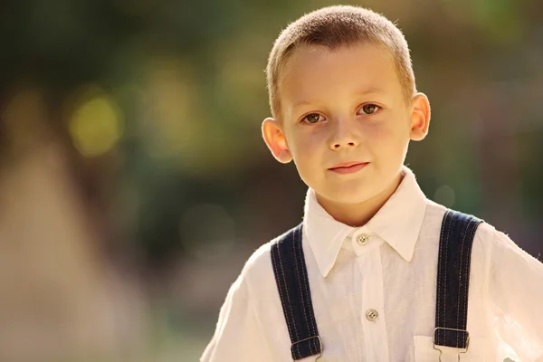 Smiling happy confident little boy — Stock Photo, Image